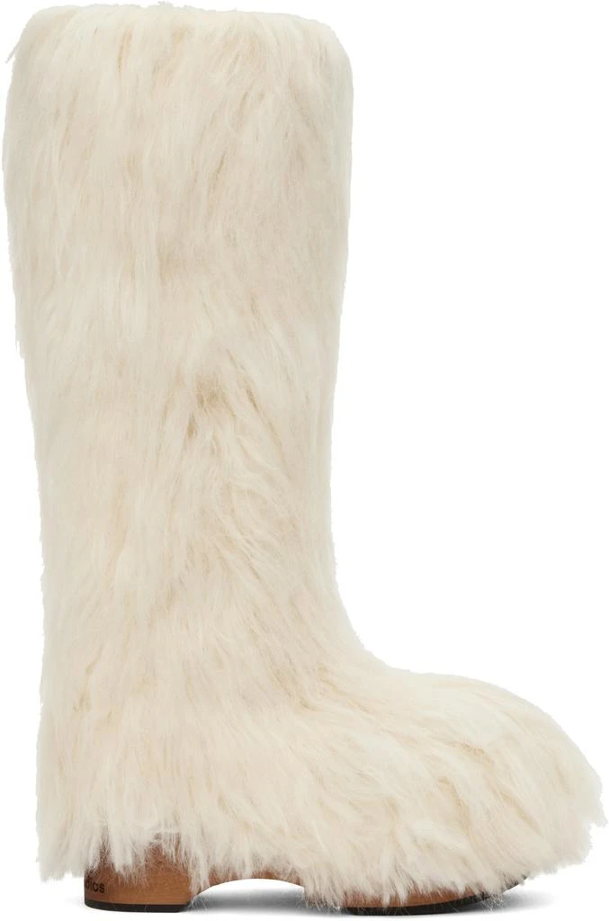 Acne Studios Off-White Furry Clog Boots 1