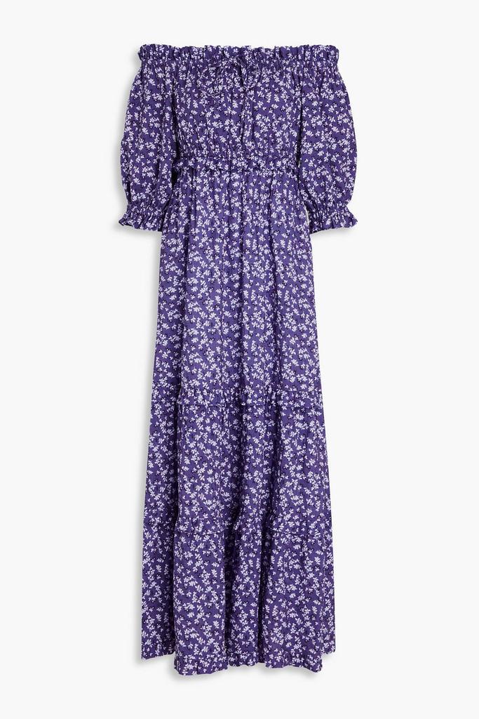 PEONY SWIMWEAR Off-the-shoulder cotton and ECOVERO-blend maxi dress