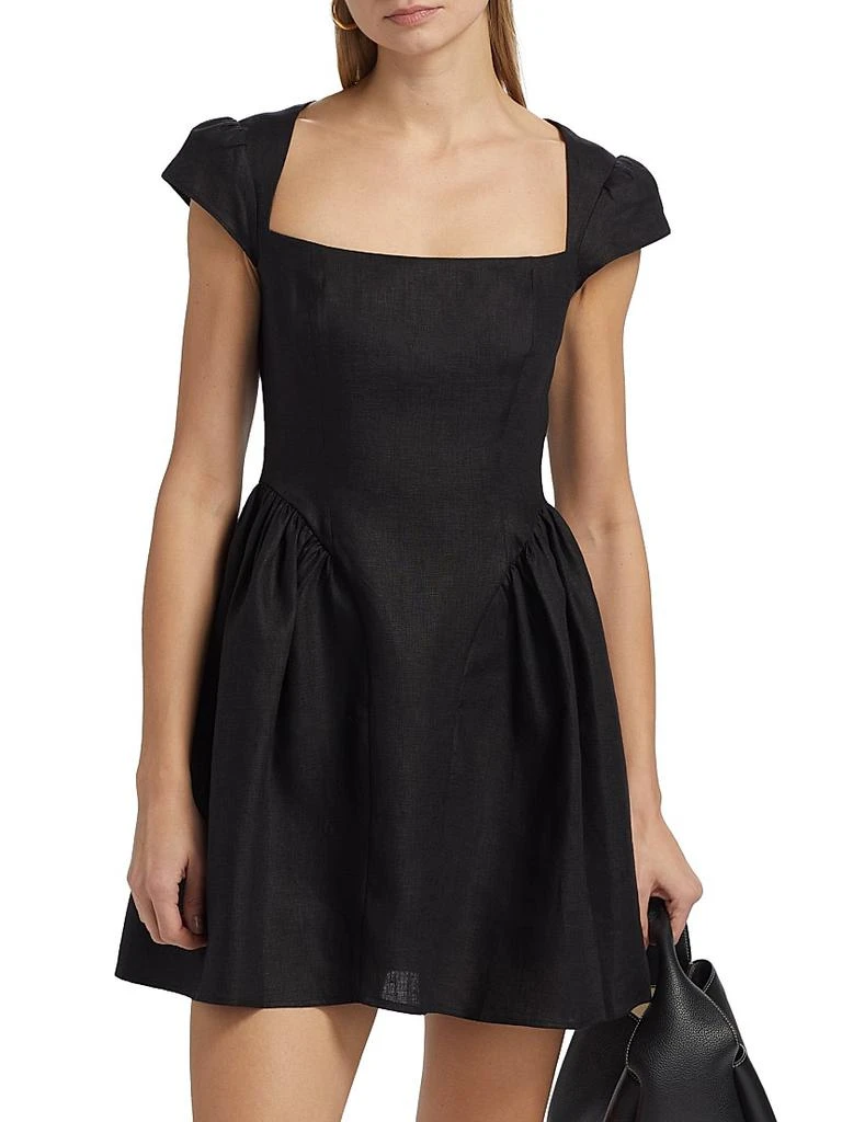 Reformation Oaklyn Linen A-Line Minidress 3