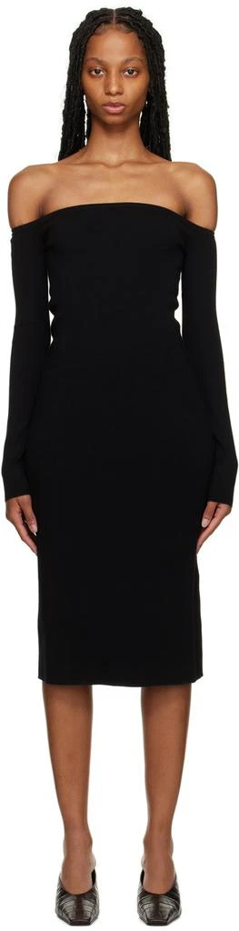 Filippa K Black Off-The-Shoulder Midi Dress 1