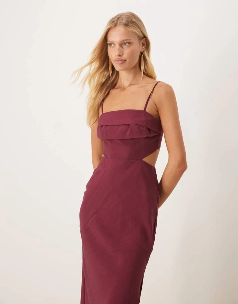 Shop ASOS DESIGN folded bust detail cut out midi slip dress in cherry red  on Sale at BeyondStyle  Get 75% Off ASOS DESIGN folded bust detail cut out  midi slip dress