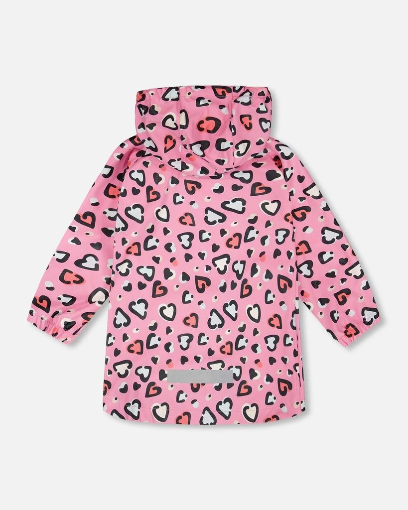 Deux par Deux Rain Jacket in Polyurethane Pink Heart Print 4