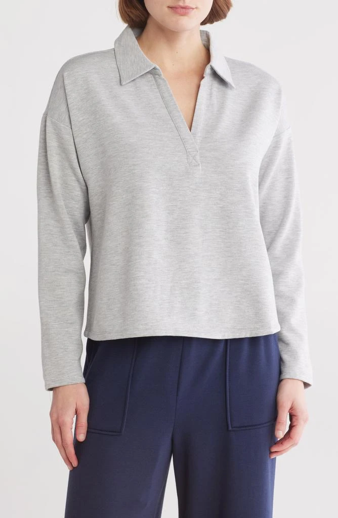 Bobeau Stella Collared Fleece Pullover 1