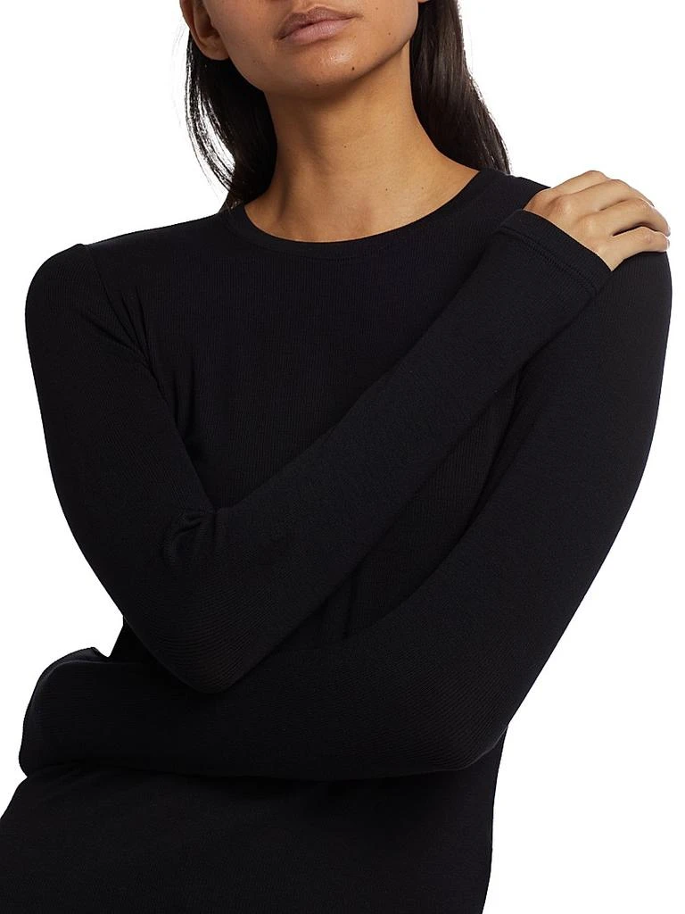 L'Agence Tess Rib-Knit Crewneck T-Shirt 6