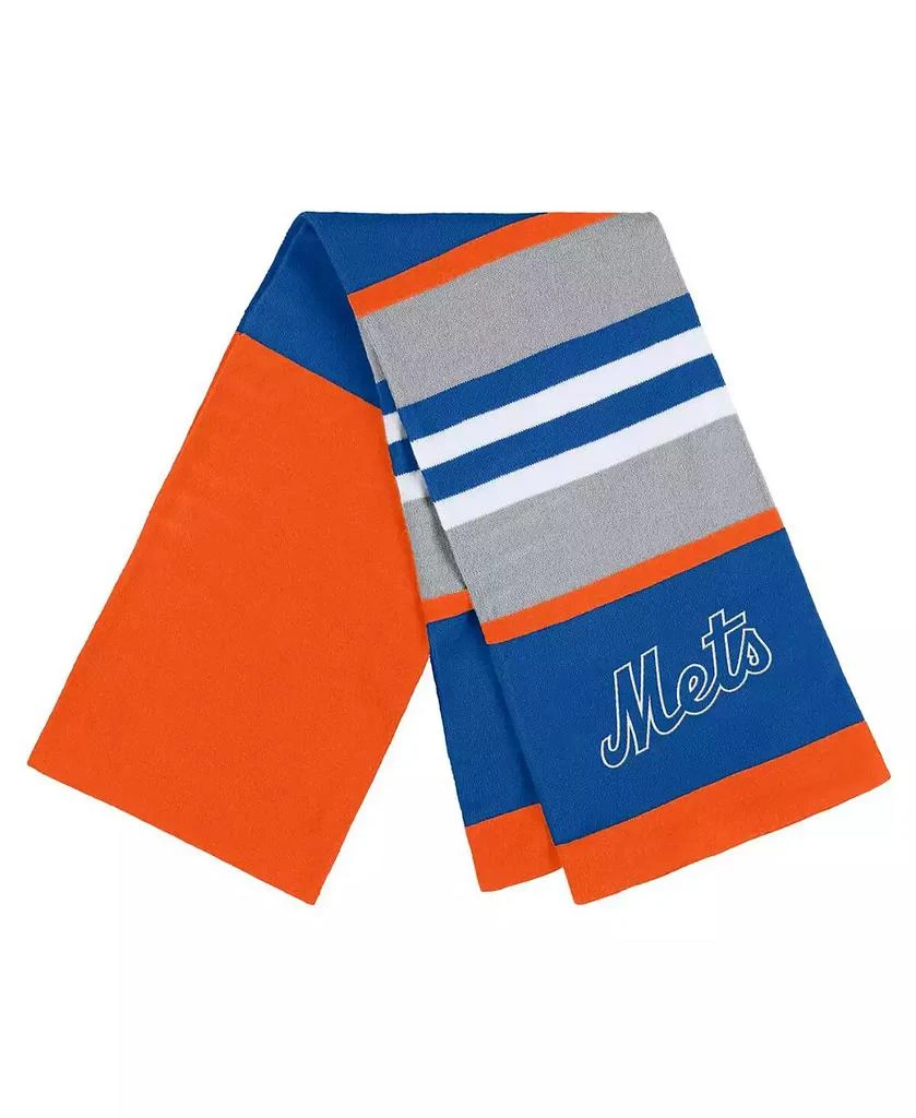 WEAR by Erin Andrews Women's New York Mets Stripe Glove and Scarf Set 3