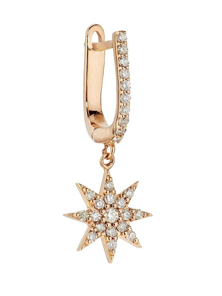 Bee Goddess Star Light Venus 14K Rose Gold & 0.23 TCW Diamond Single Drop Earring 1