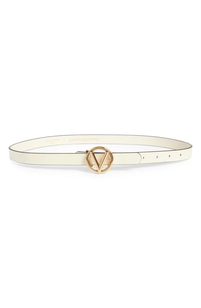 Mario Valentino Giusy Baby Logo Buckle Leather Belt 1