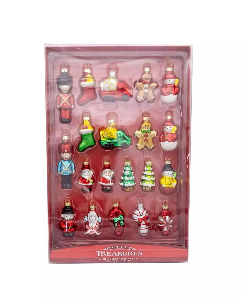 Kurt Adler Petite Treasures Miniature Glass Christmas Ornaments, 20-Piece Set 1
