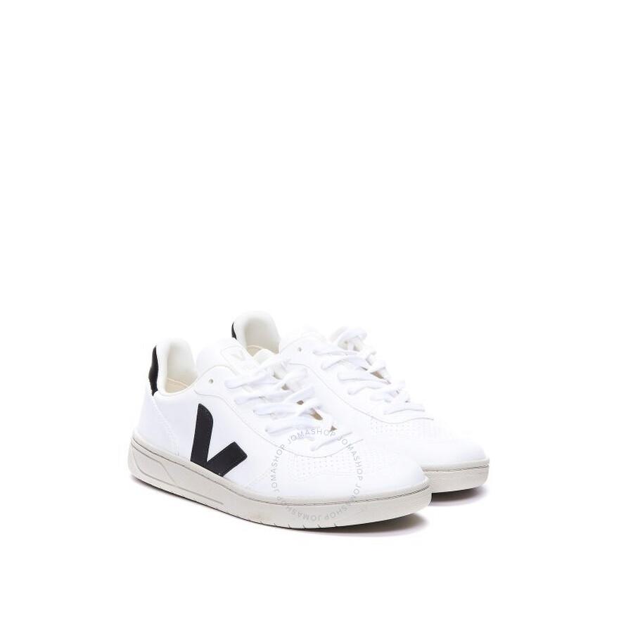 Veja Ladies V-10  Leather Low-Top Sneakers