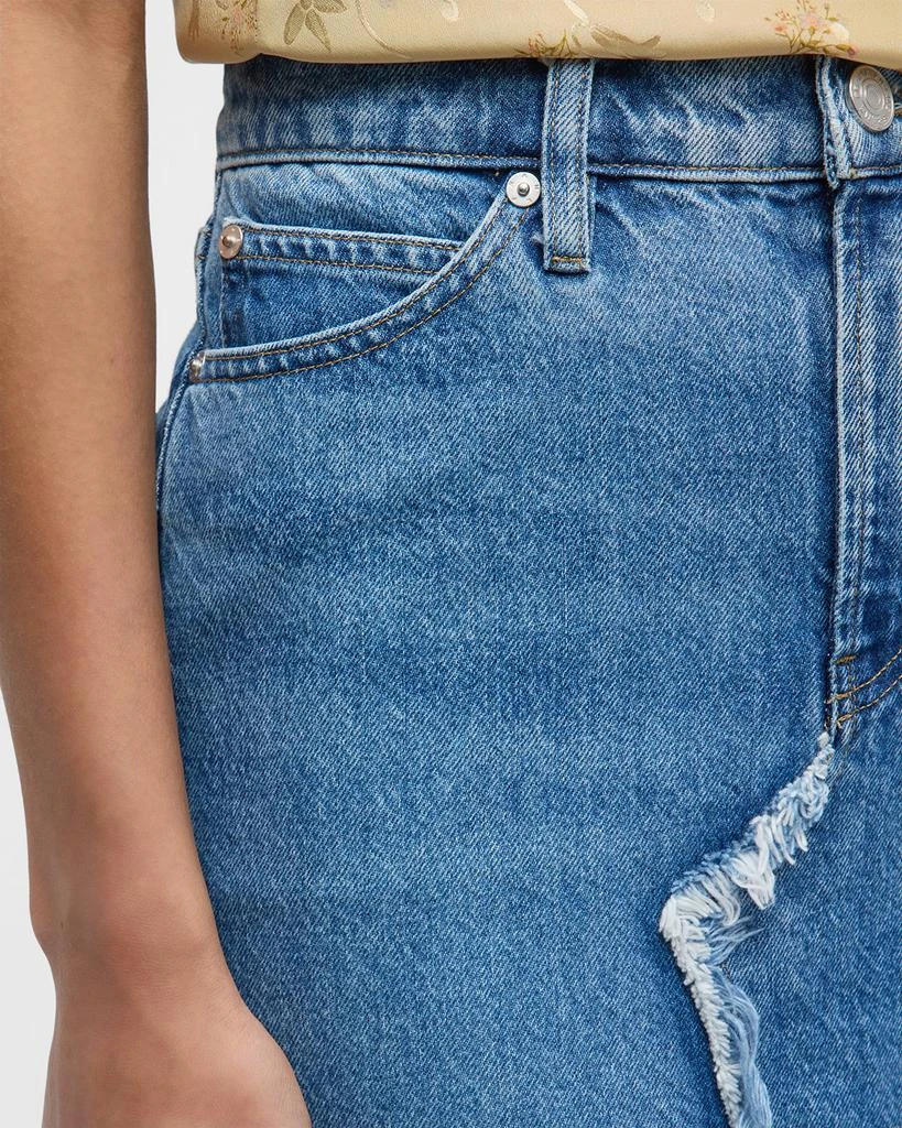 FRAME Deconstructed Denim Skirt 5