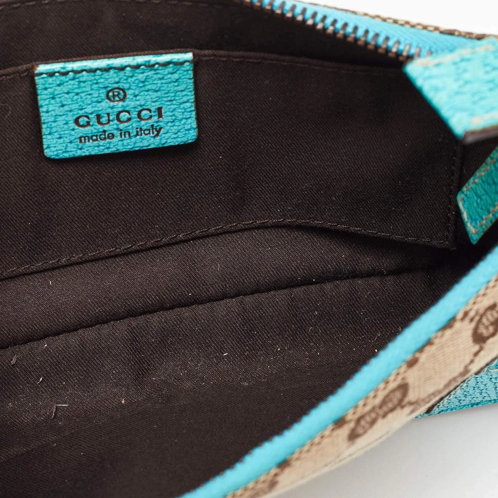 Gucci Gucci Beige/Blue GG Canvas and Leather Baguette Bag 9