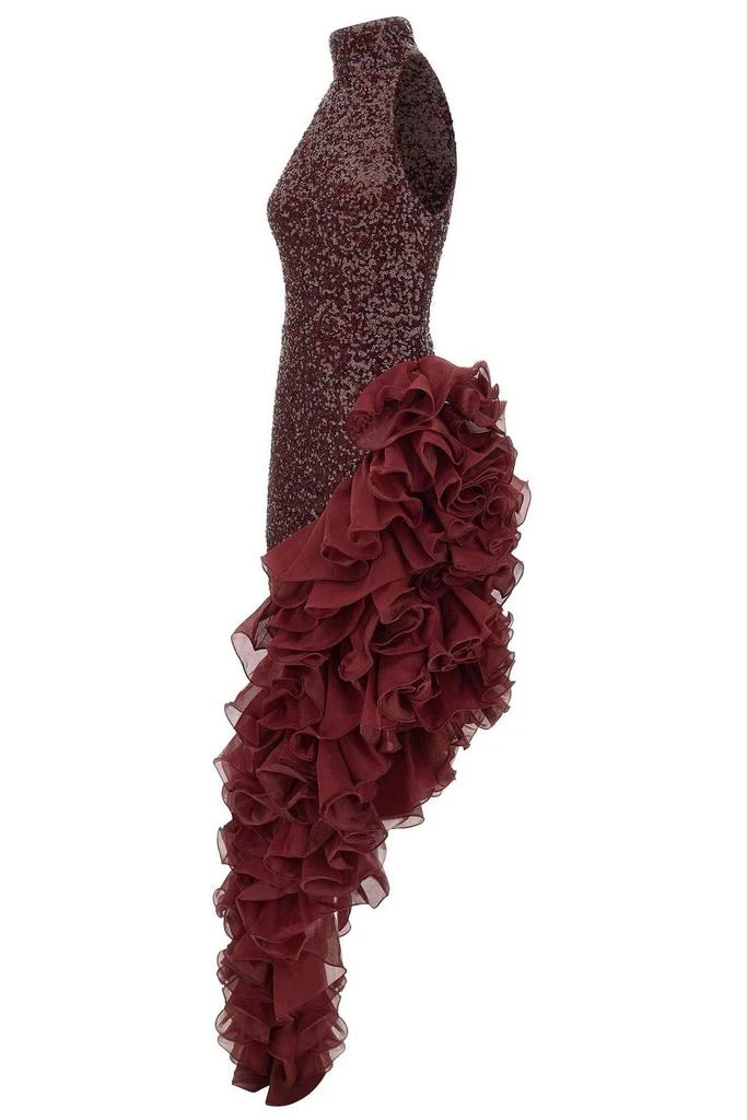 ROTATE Birger Christensen ROTATE Sequin Embellished Midi Ruffle Dress 3