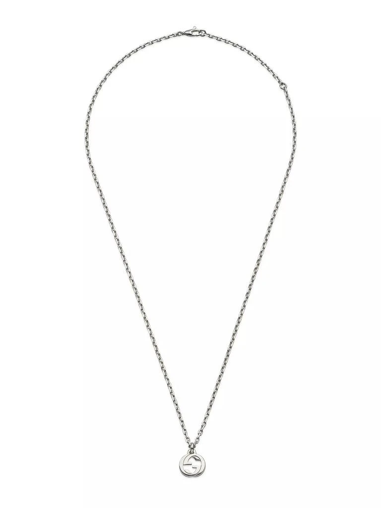 Gucci Unisex Interlocking G Sterling Silver Chain Necklace 1