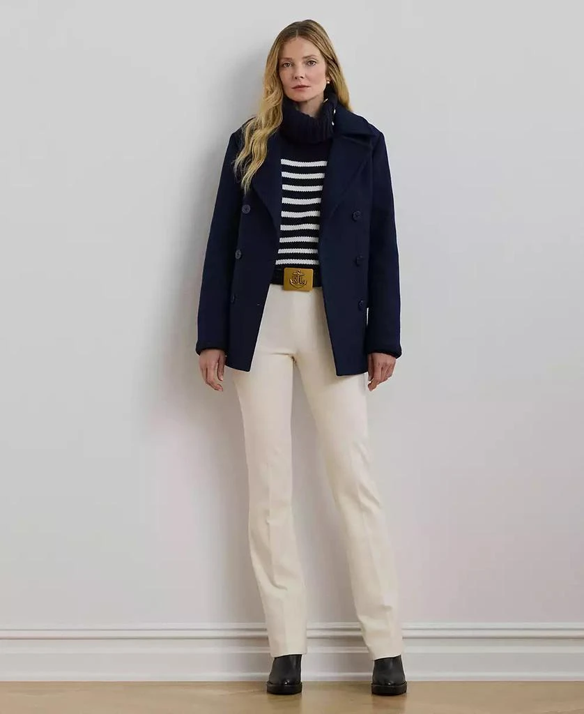 Ralph Lauren Women's Wool-Blend Twill Peacoat 5