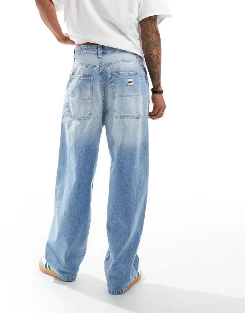 Pull&bear skater fit jean in light blue – On Sale Now with Up to 