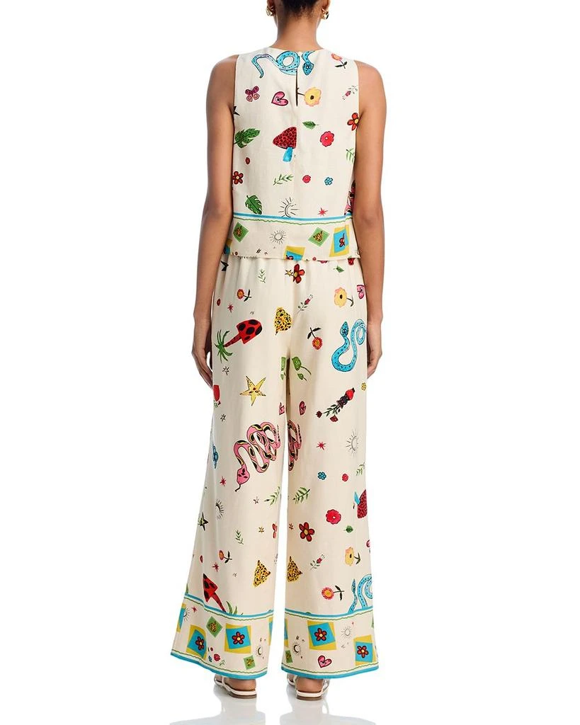 AQUA Border Mixed Print Sleeveless Tank Top - Exclusive 5