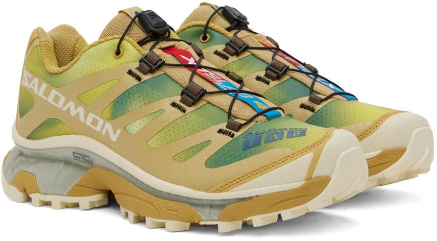 Salomon Green 
Yellow XT-4 OG Aurora Borealis Sneakers 4