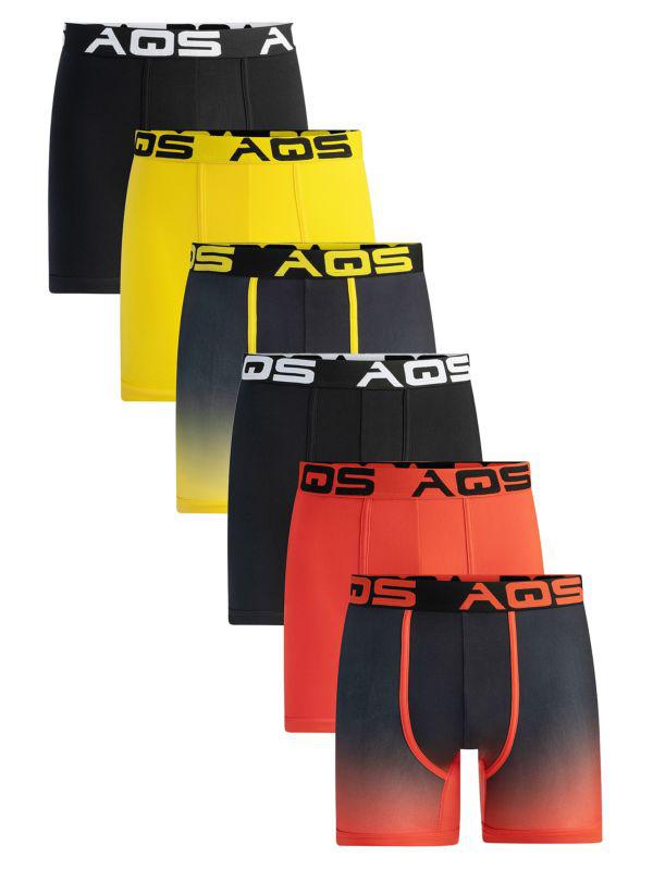 AQS 6-Pack Assorted Ombre Boxer Briefs