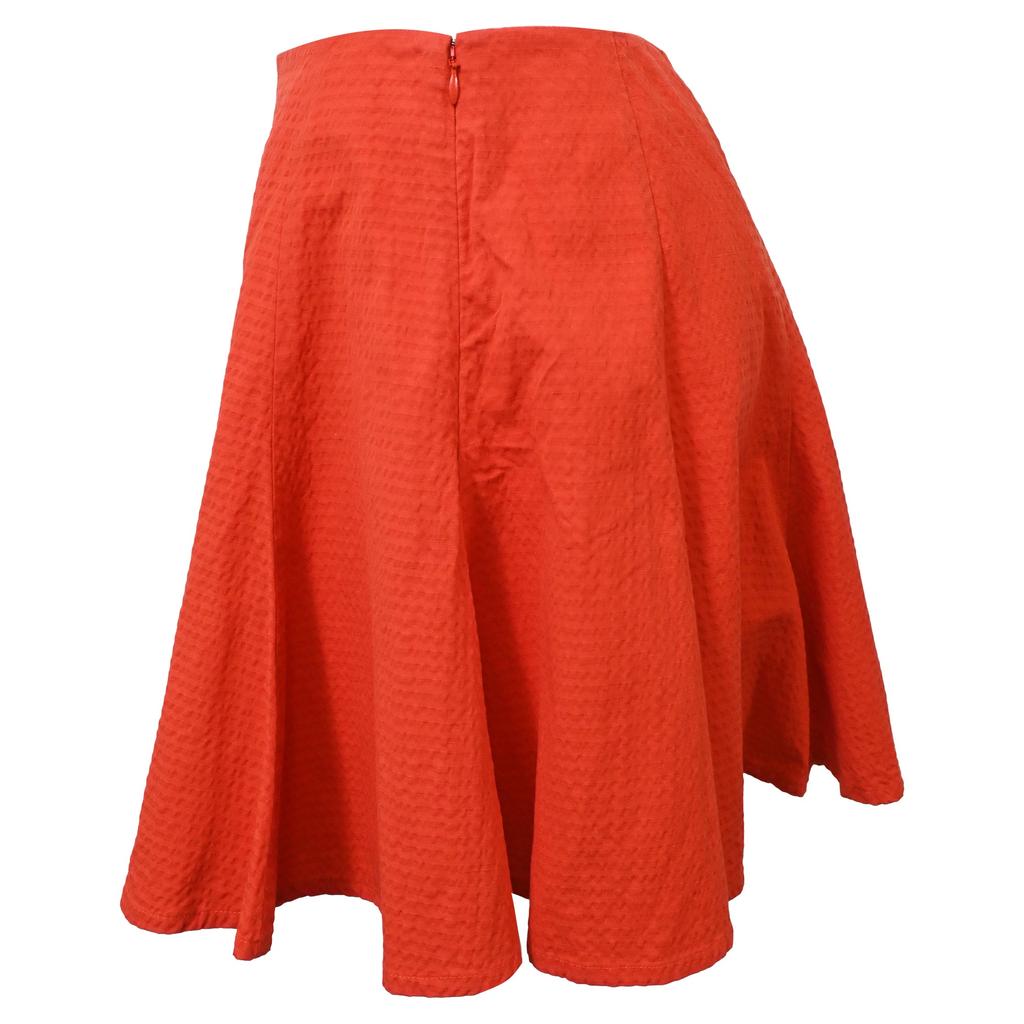 Kenzo Kenzo Paris Textured Mini Full Skirt in Red Viscose