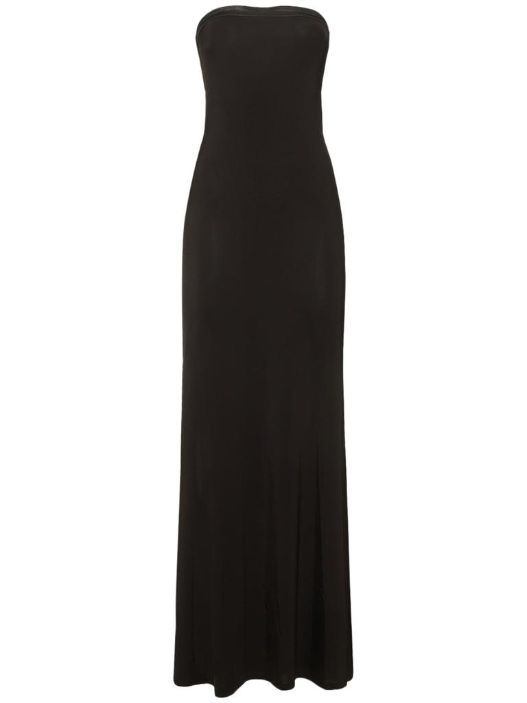 REFORMATION Athens Stretch Knit Long Strapless Dress