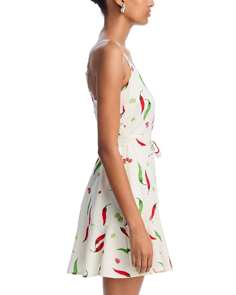 AQUA Printed Tie Waist Mini Dress - Exclusive 5