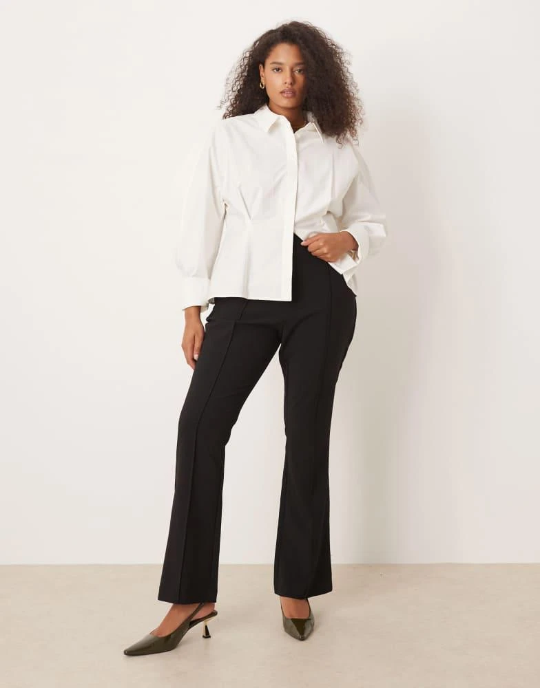 Shop ASOS DESIGN Curve tailored flare trousers in black on Sale at  BeyondStyle  Get 32% Off ASOS DESIGN Curve tailored flare trousers in  black with Limited-Time Flash Deals, Exclusive Discounts, and