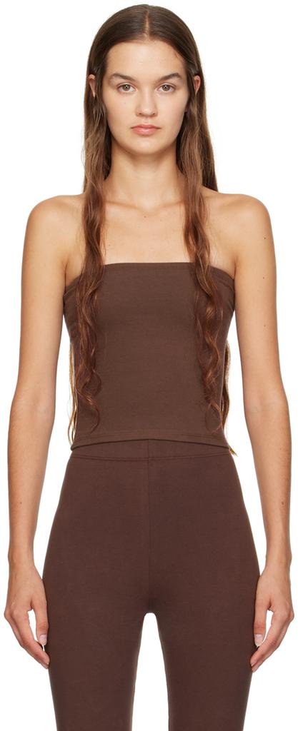 Gil Rodriguez Brown Convertible Tube Top