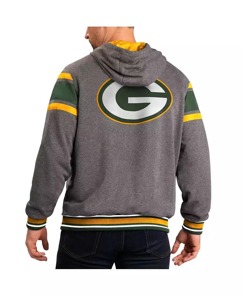 G-III Sports by Carl Banks Men's Green, Gray Green Bay Packers Extreme Full Back Reversible Hoodie Full-Zip Jacket