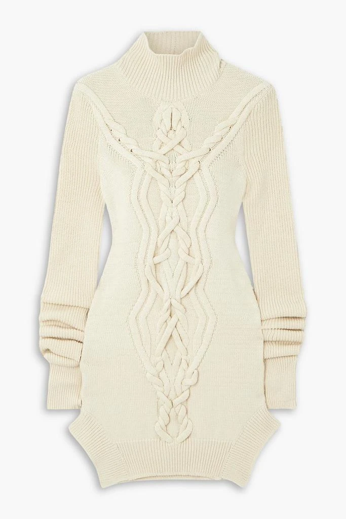 Isabel Marant Atina cable-knit merino wool-blend mini dress 1