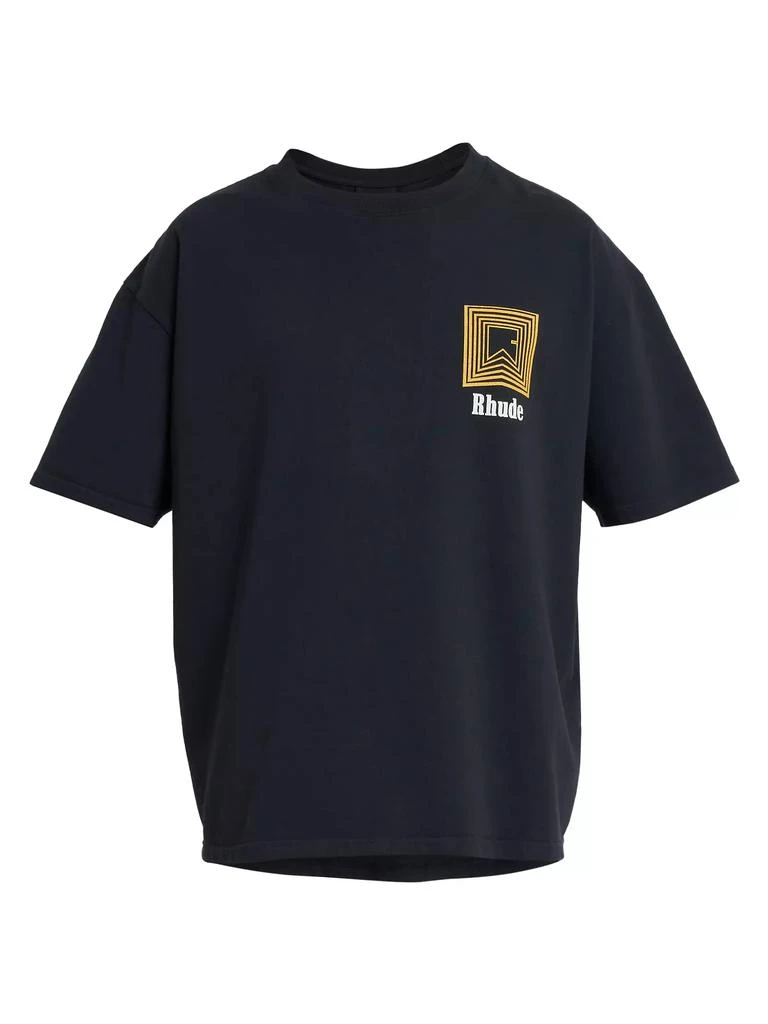 Rhude Chevron Logo Repeat Cotton Short-Sleeve T-Shirt 1