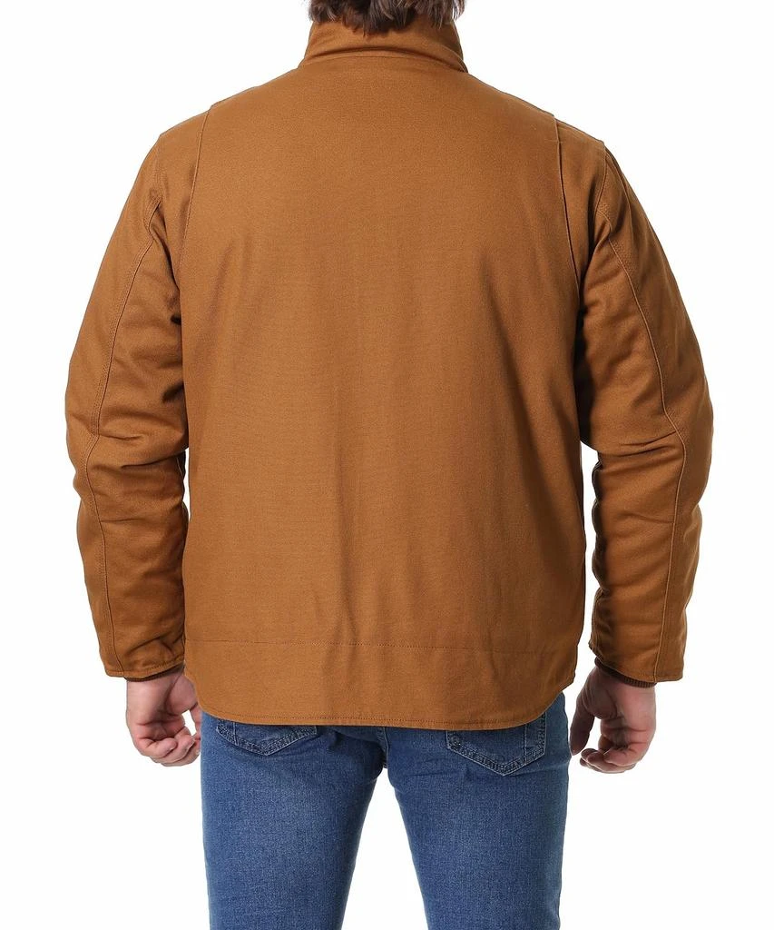 TUAOVA Men
s Quilted Flannel Lined Work Coat Long-Lasting Loose Casual Jacket Waterproof Workwear 2