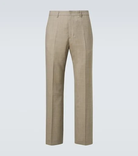 AMI Virgin wool canvas straight pants 1
