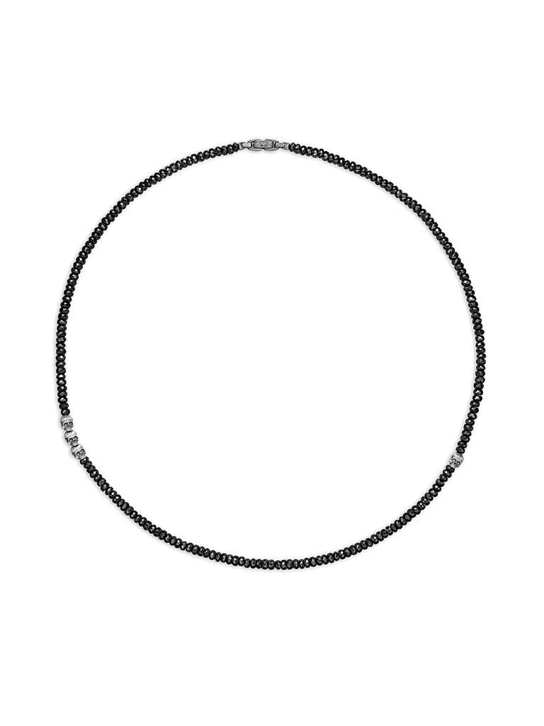 David Yurman Memento Mori Skull Station Necklace in Sterling Silver 4