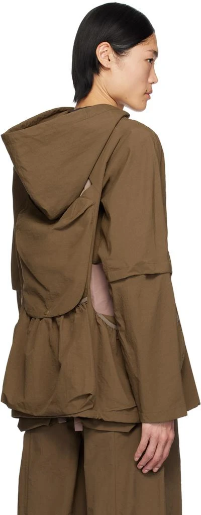 Archival Reinvent Brown Windbreaker Jacket 3