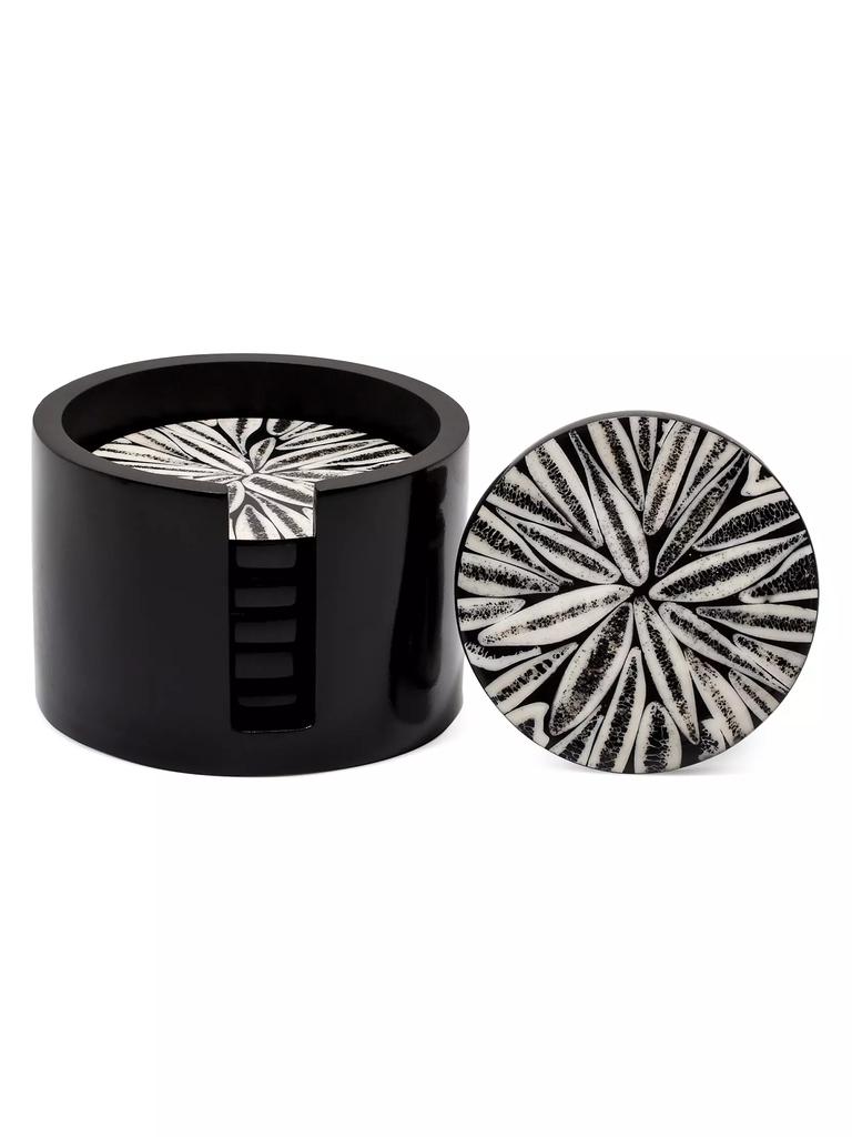 LADORADA Black Almendro Set of Six Coasters