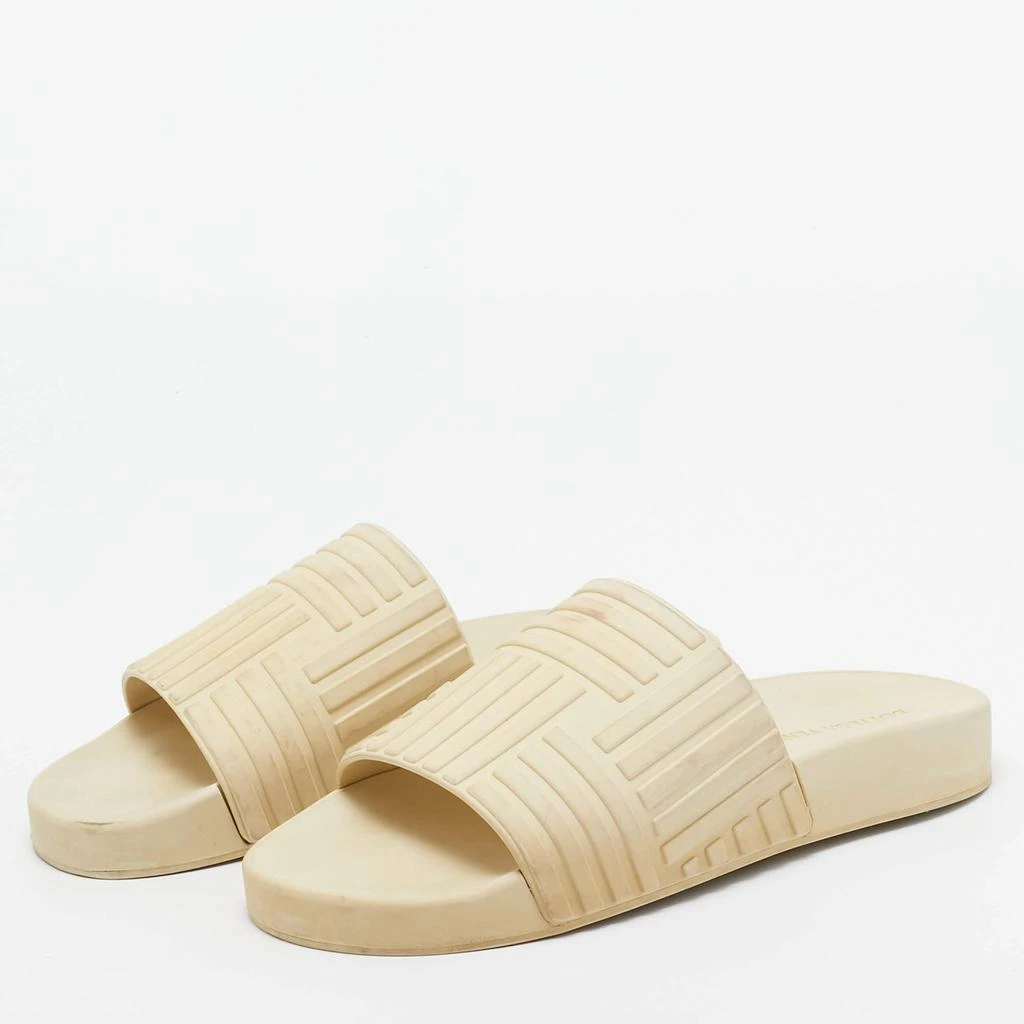 Bottega Veneta Bottega Veneta Cream Rubber Pool Slides Size 37 2
