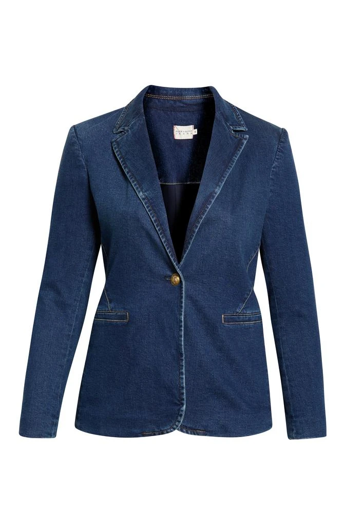 Alice + Olivia Macey Fitted Denim Blazer 6