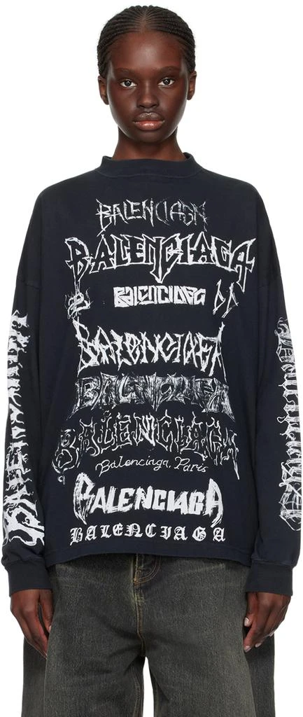 Balenciaga Black DIY Metal Long Sleeve T-Shirt 1