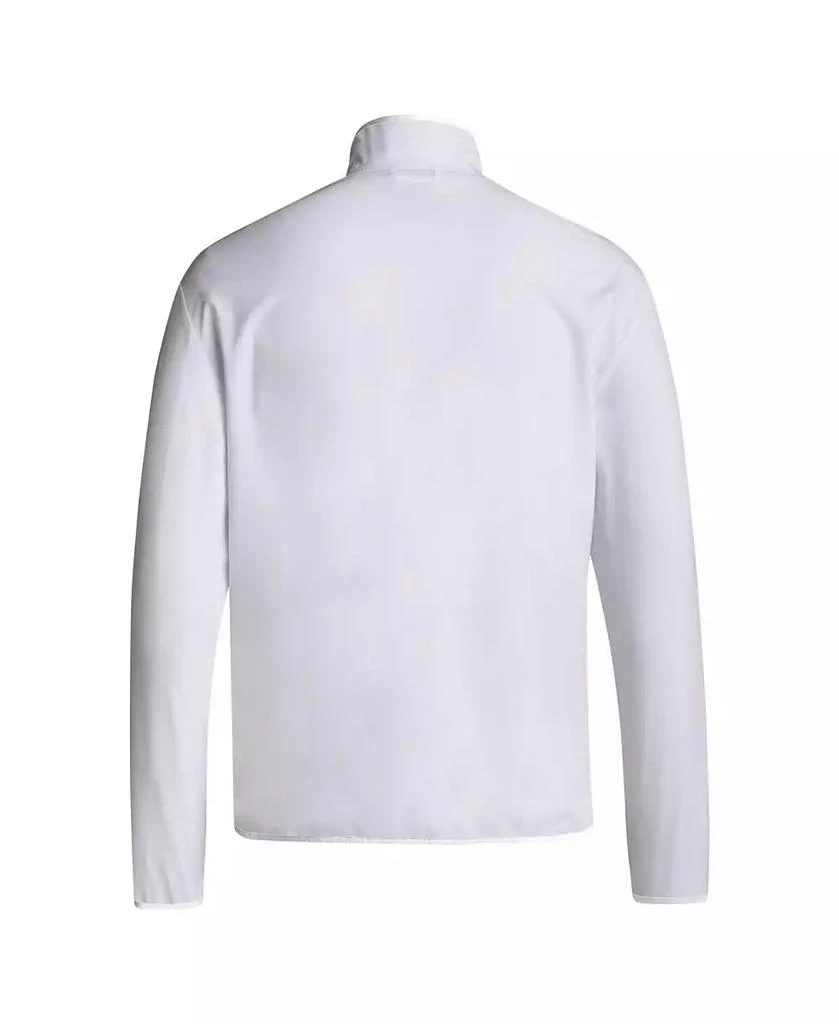 Adidas Men's White Nebraska Huskers Coaches Sideline Half-Zip Jacket 2