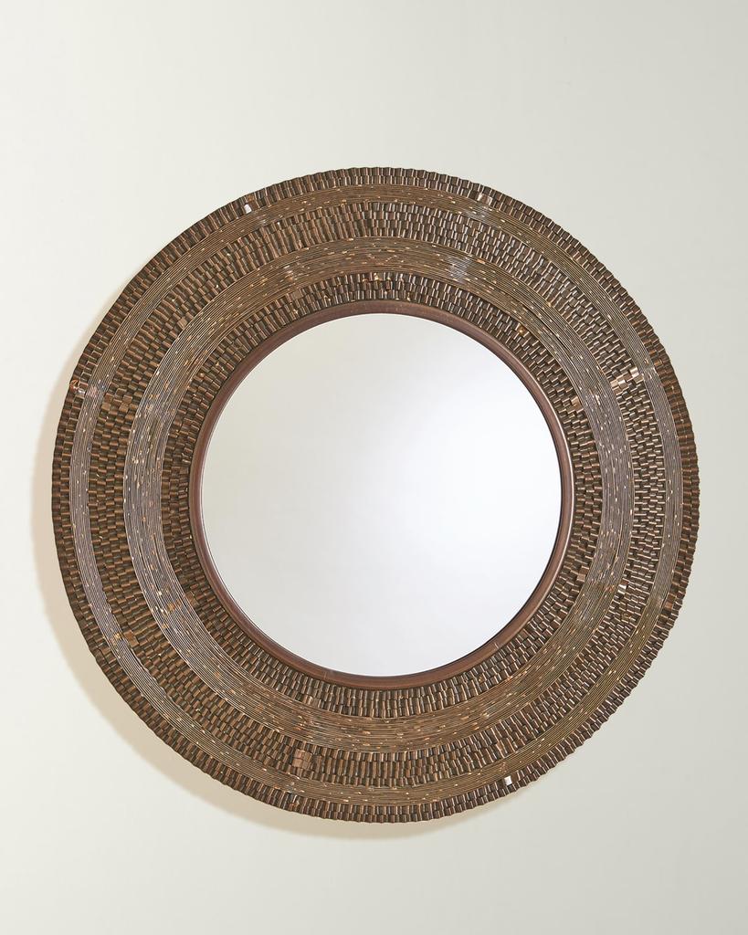 William D Scott Round Ripple Mirror