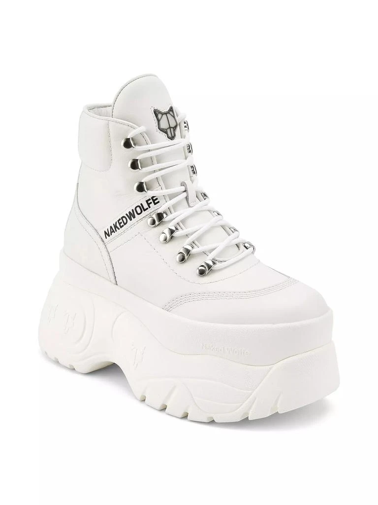 Naked Wolfe Spike White Combat Boots 2