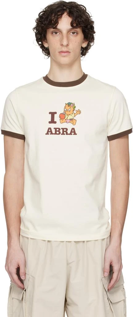 ABRA Beige 'I LOVE' Ringer T-shirt 1