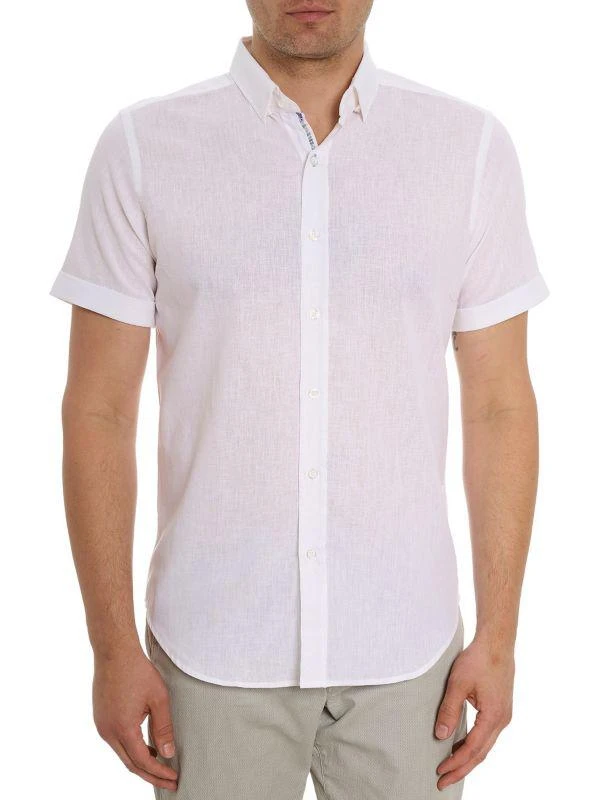 Robert Graham Palmer Linen & Cotton-Blend Shirt 1