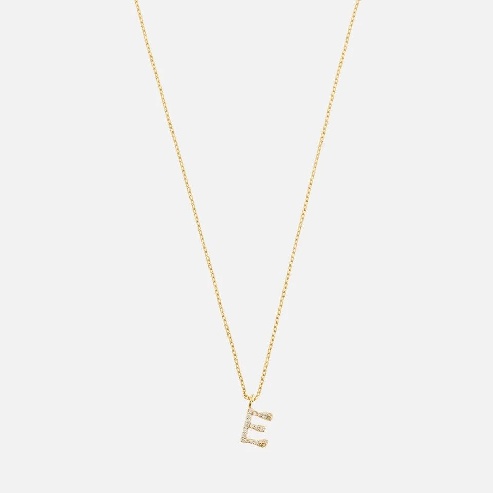 ASTRID & MIYU Astrid & Miyu Initial Pavé 18K Gold-Plated Necklace 2