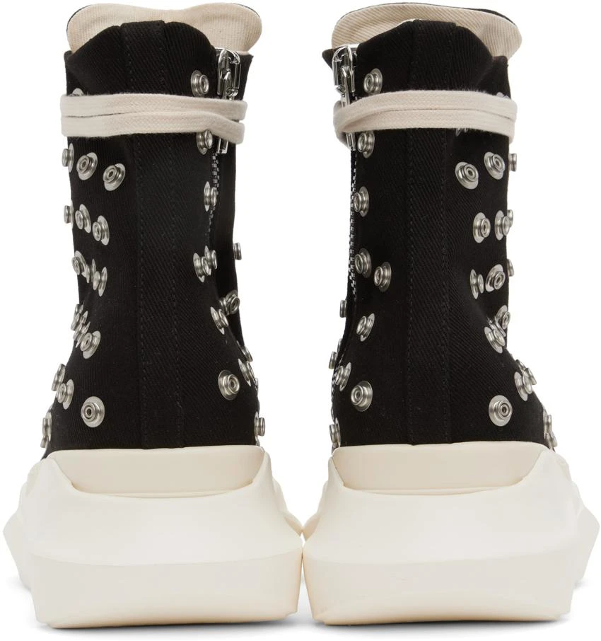 Rick Owens Black Abstract Sneakers 2