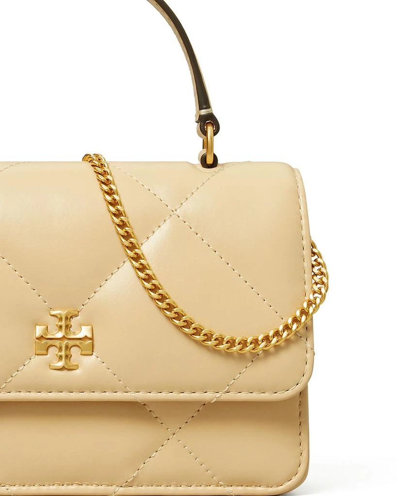 Tory Burch Mini Kira Diamond Quilt Top Handle Chain Wallet 6