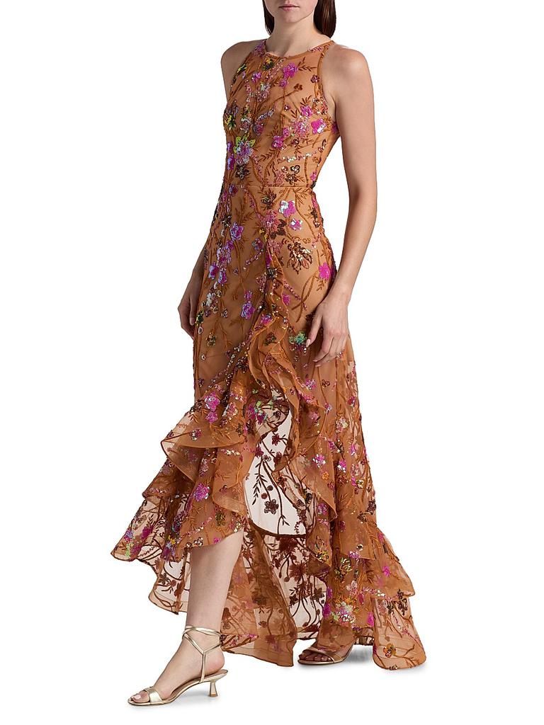 BRONX AND BANCO Sicilia Sequined Maxi Dress