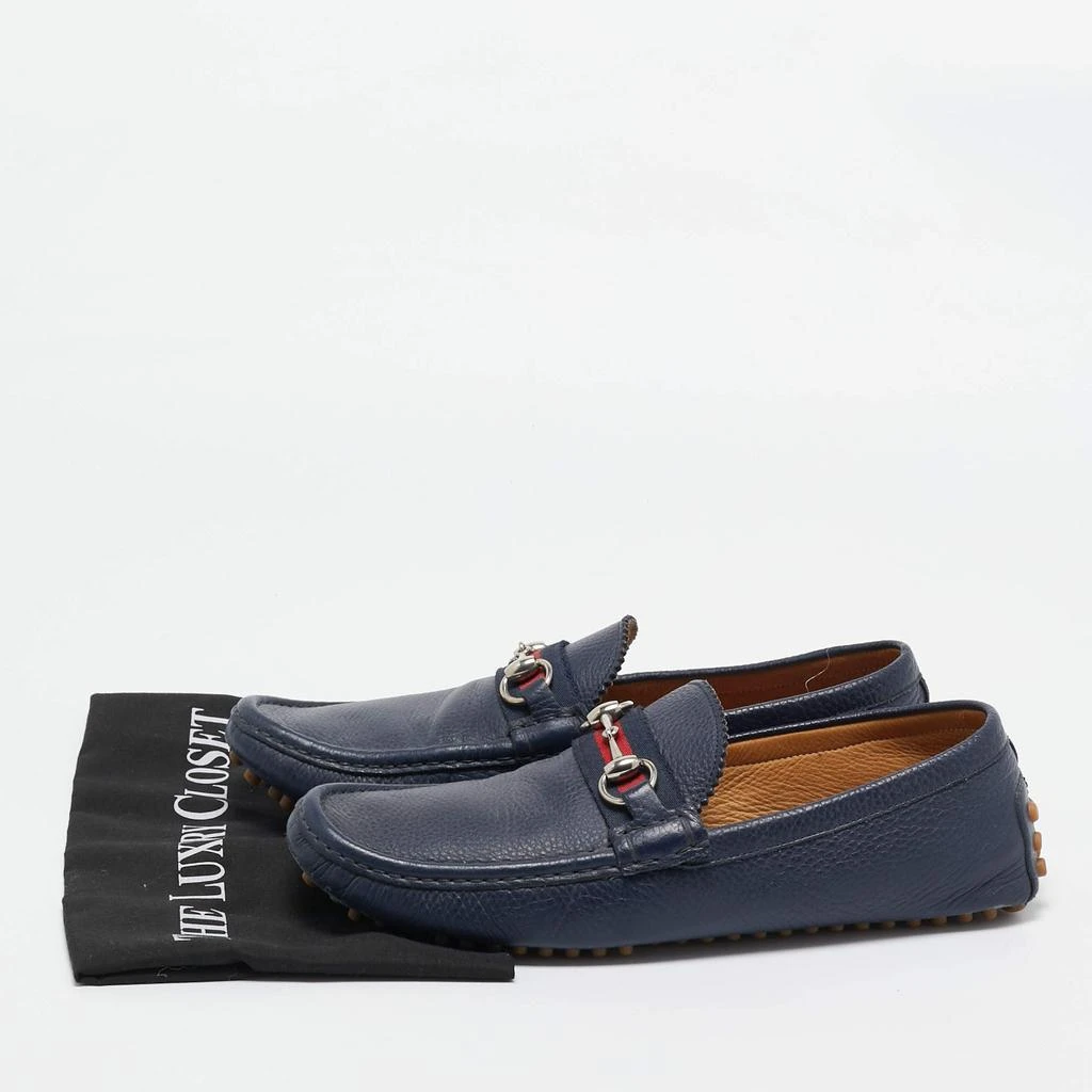 Gucci Gucci Navy Blue Leather Horsebit Loafers Size 42.5 9