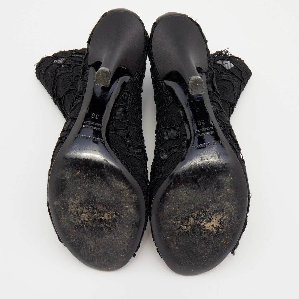 Dolce & Gabbana Dolce & Gabbana Black Lace Peep Toe Booties Size 36 6
