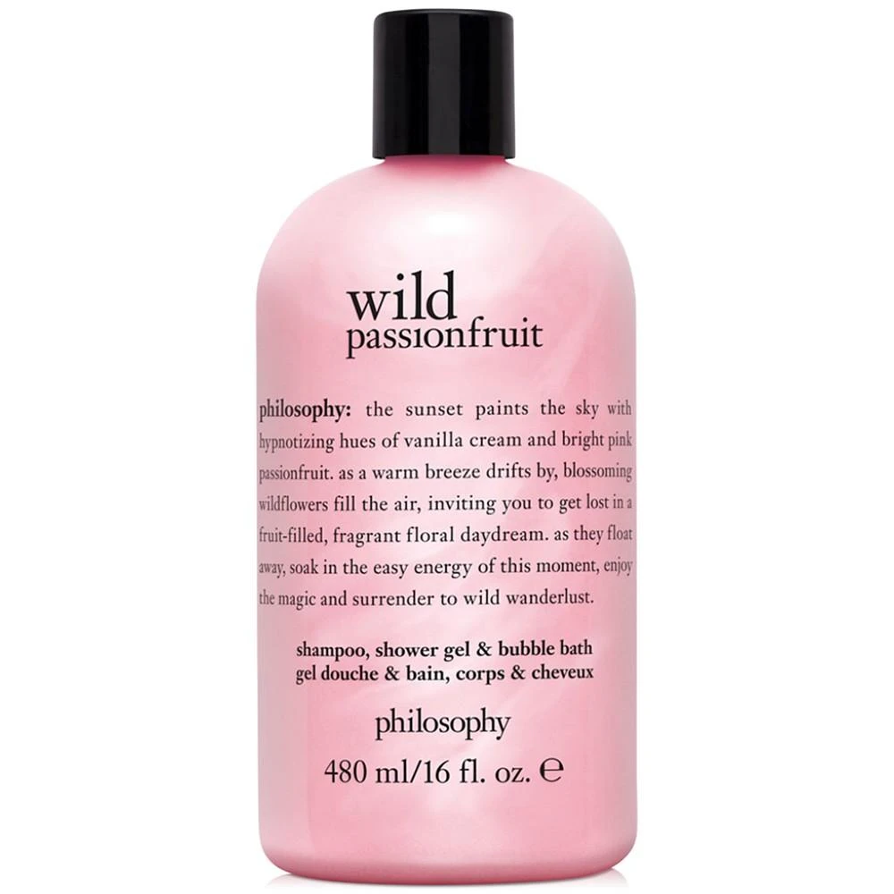 philosophy wild passionfruit 3-in-1 shampoo, shower gel and bubble bath, 16 oz., Created for Macy's 1